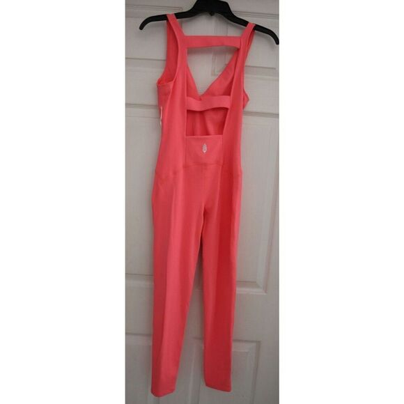 FP Movement OB1745676 Women Sz XS Neon Coral Never Better 1-Piece Jumpsuit - Picture 2 of 13